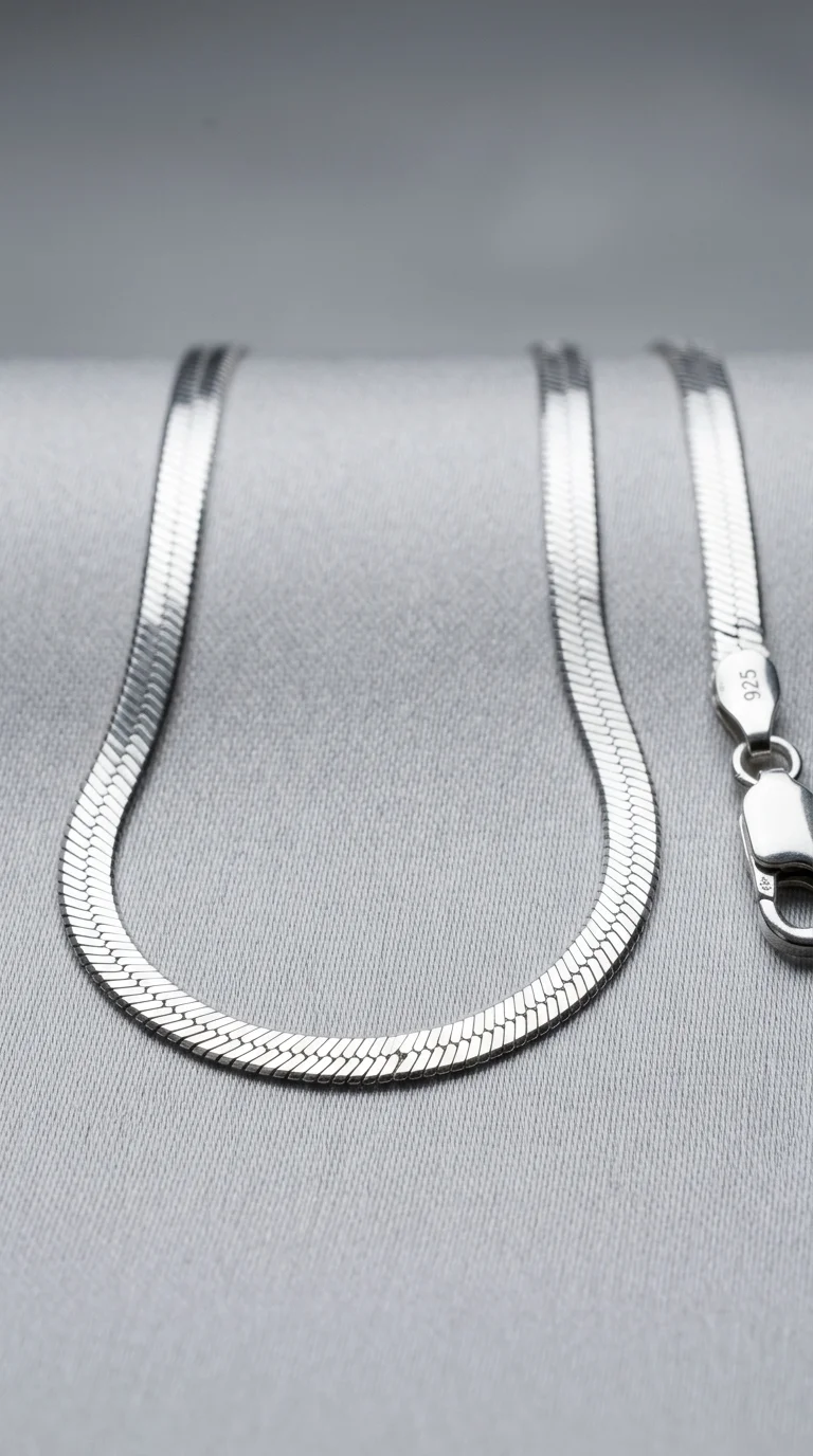 Sleek Flat Silver Layering Chain