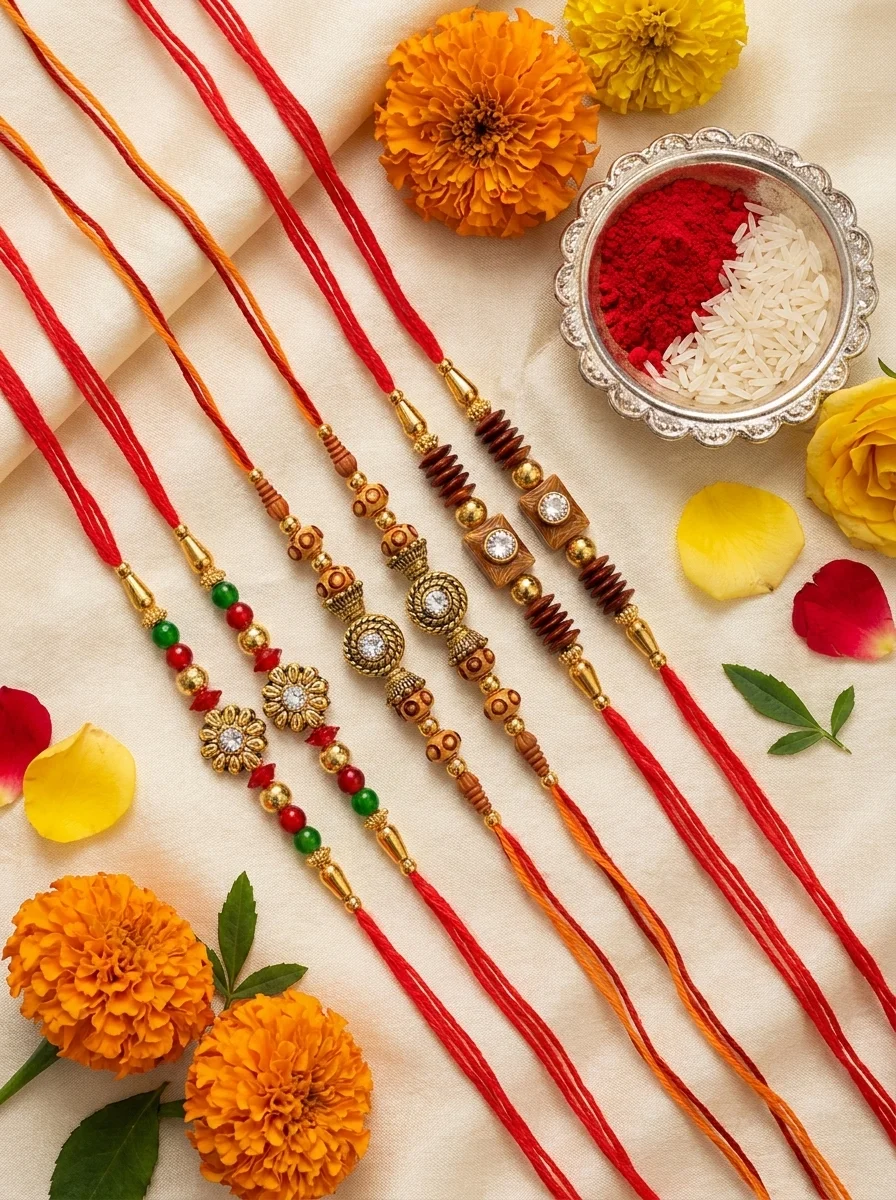 Designer Rakhi Set (Pack of 6)