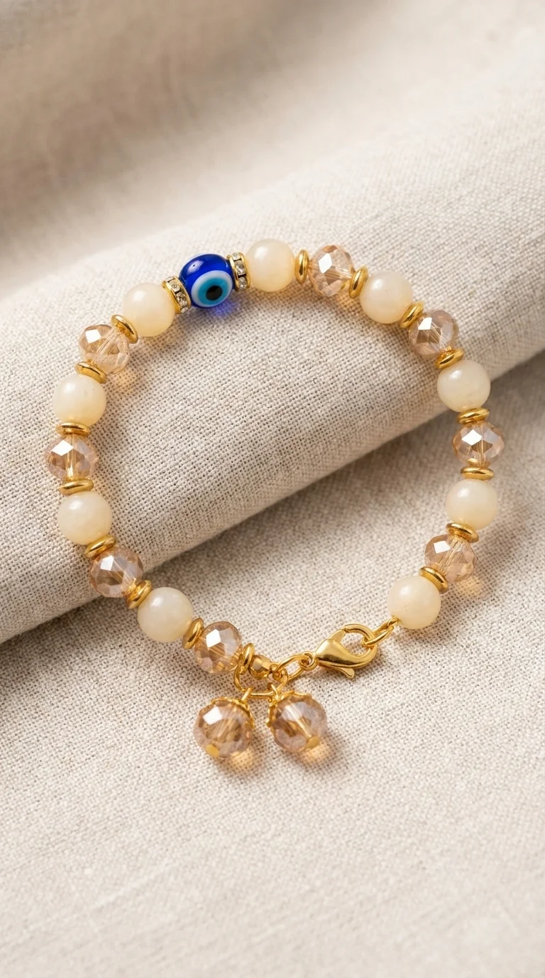 Elegant Evil Eye Beaded Bracelet