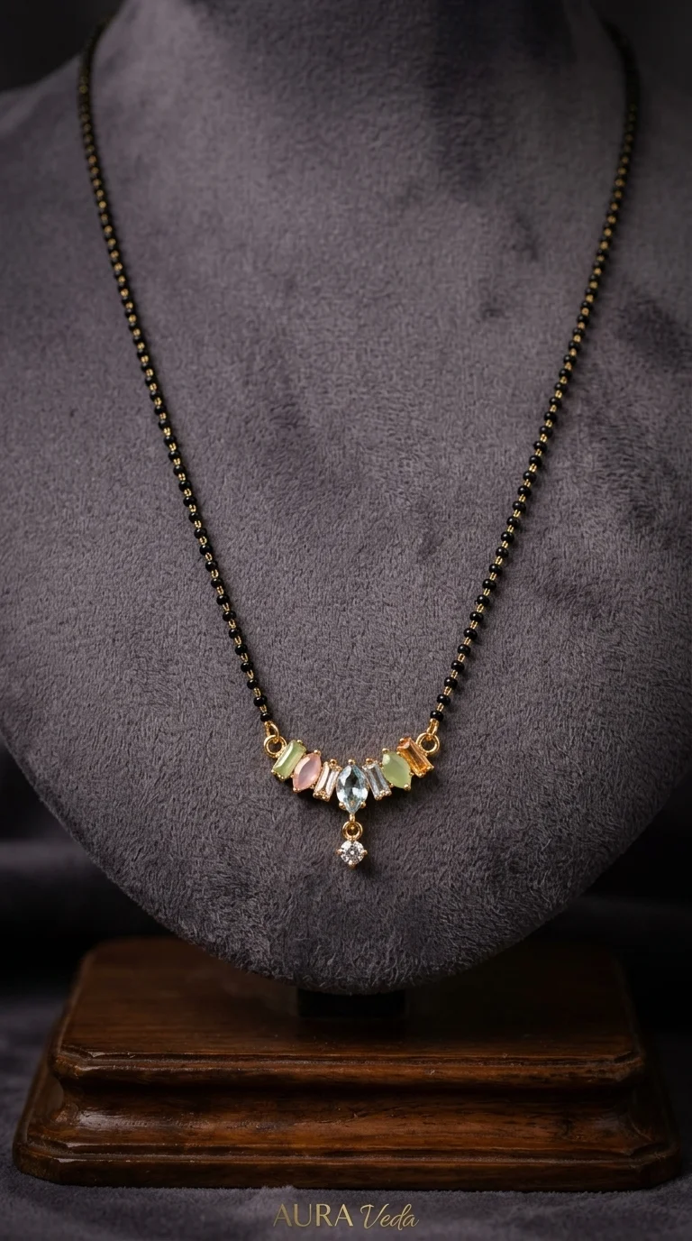 Pastel CZ Designer Mangalsutra