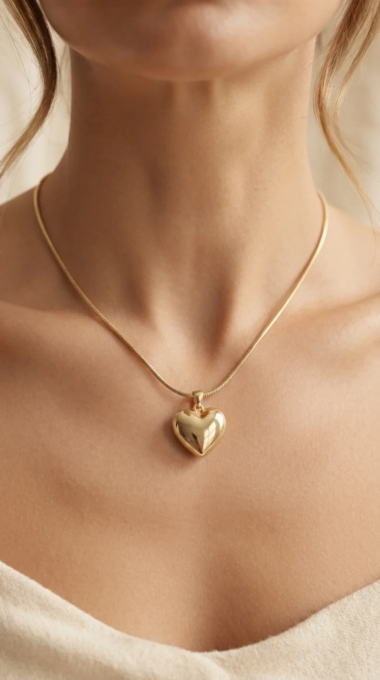 Classic Gold Heart Pendant Necklace